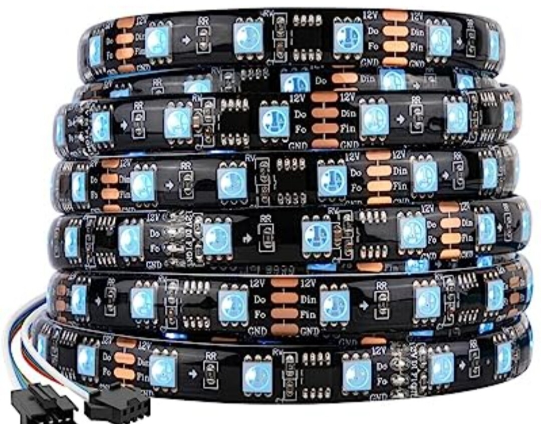 (ADST19) 2815 12V 60LED NON WATERPROOF BLACK ( 5meter)
