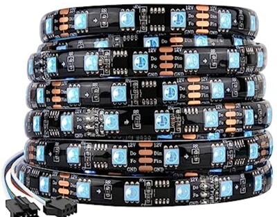 (ADST19) 2815 12V 60LED NON WATERPROOF BLACK ( 5meter)