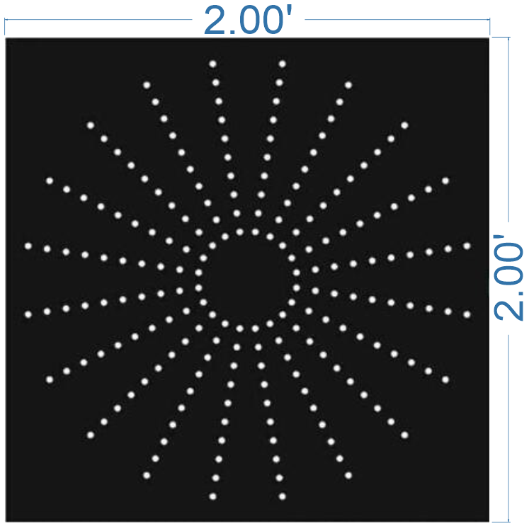 CRC67	2X2 FEET 10X20 HOLES CIRCLE POLYSHEET