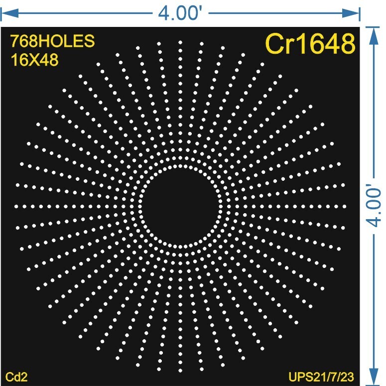 CRC17	4X4 FEET 16X48 HOLES CIRCLE POLYSHEET