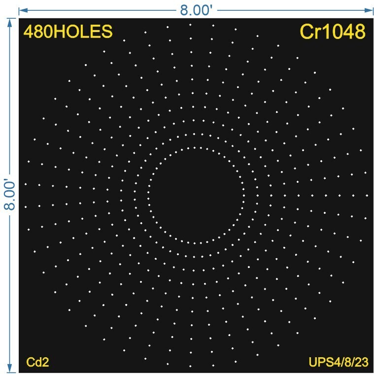 CIRCLE 8X8 FT 10X48 TOTAL HOLES 480 [ 2 PARTS ]