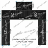 GT10 GATE 10 , 3328 HOLES , 3 FT PILLAR , 16 LED PER LINE