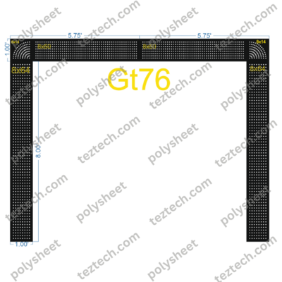 GT76 GATE 1976HOLES 8LED PER LINE