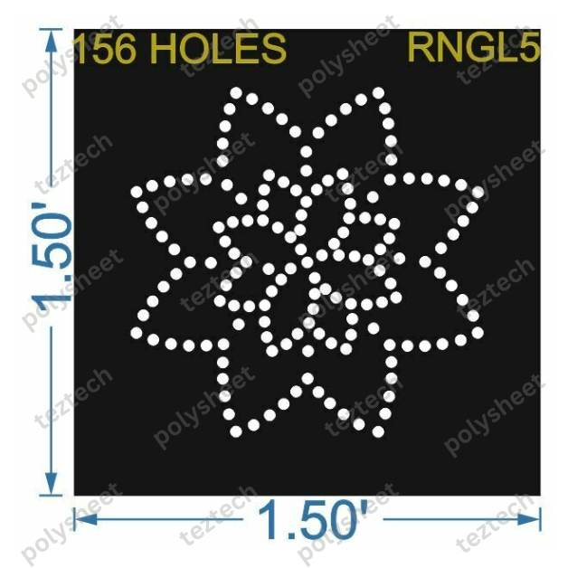 RNGL5 RANGOLI 1.5X1.5 FEET 156 HOLES