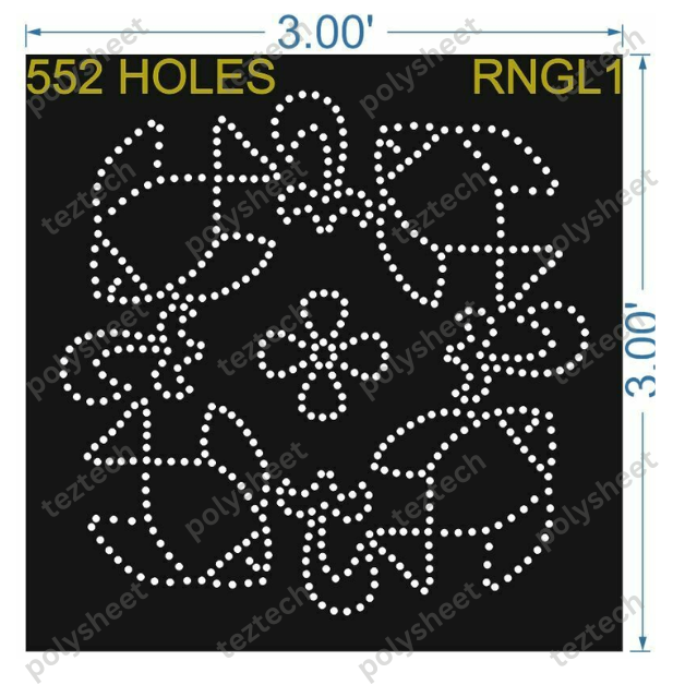 RNGL1 RANGOLI 3X3  FEET  552 HOLES