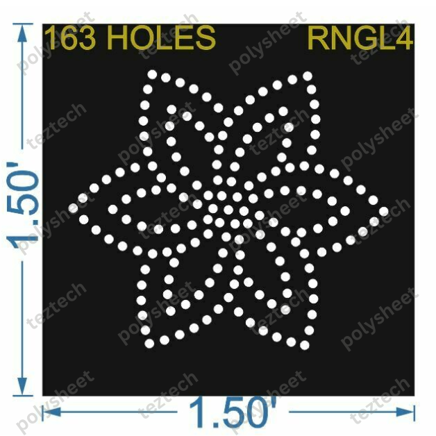 RNGL4 RANGOLI 1.5X1.5 FEET163 HOLES