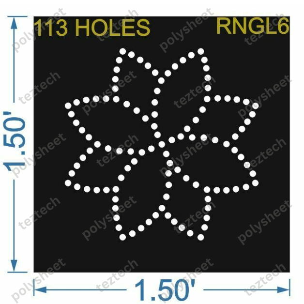RNGL6 RANGOLI 1.5X1.5 FEET 113 HOLES
