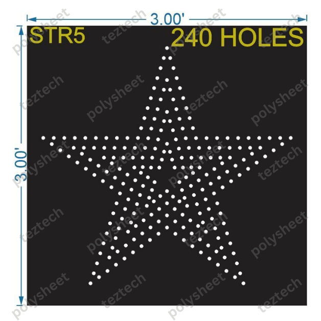 STR5 STAR 3X3 FEET 240 HOLES