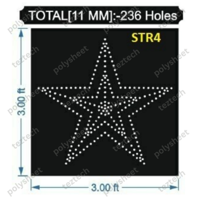 STR4 STAR 3X3 FEET 236 HOLES