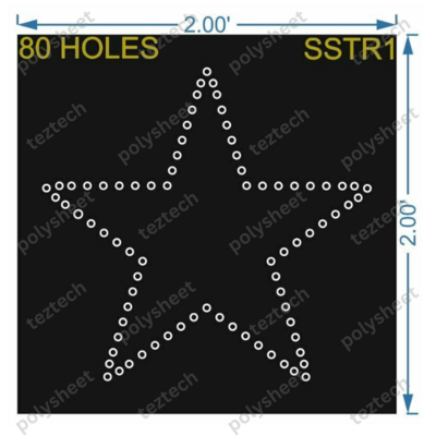SSTR1 STAR 2X2 FEET80 HOLES