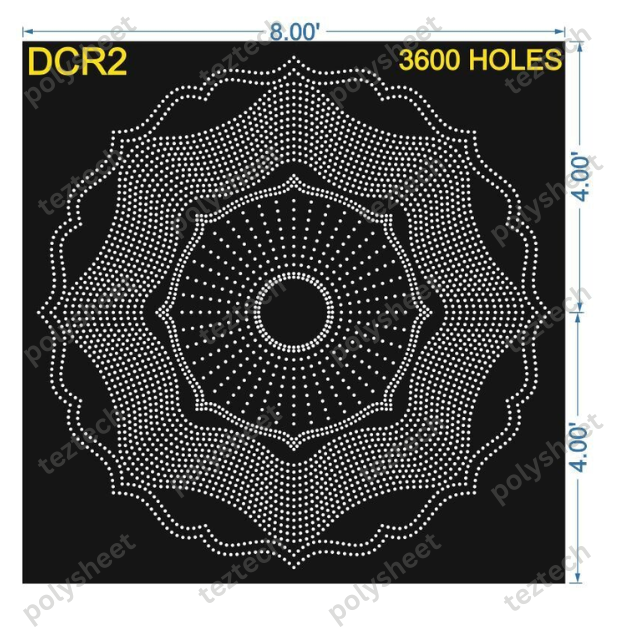 DCR2 8X8 FT DESIGNER CIRCLE  TOTAL HOLES=3600