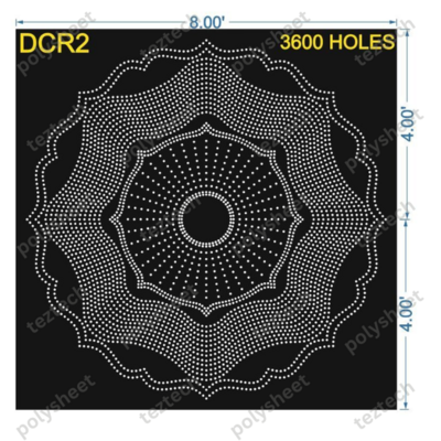 DCR2 8X8 FT DESIGNER CIRCLE TOTAL HOLES=3600