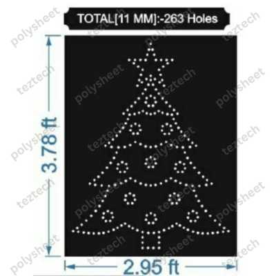 CMS1 CHRISTMAS TREE 2.95X3.78 FEET 263 HOLES