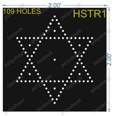 HSTR1 STAR 2X2 FEET109 HOLES