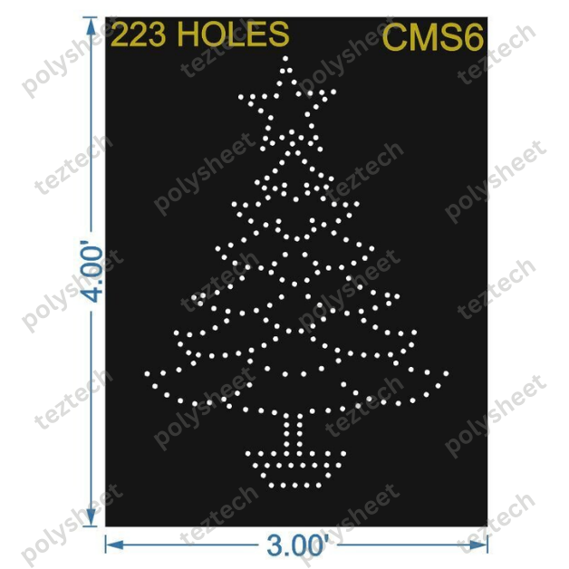 CMS6 CHRISTMAS TREE 4X3FT 223 HOLES
