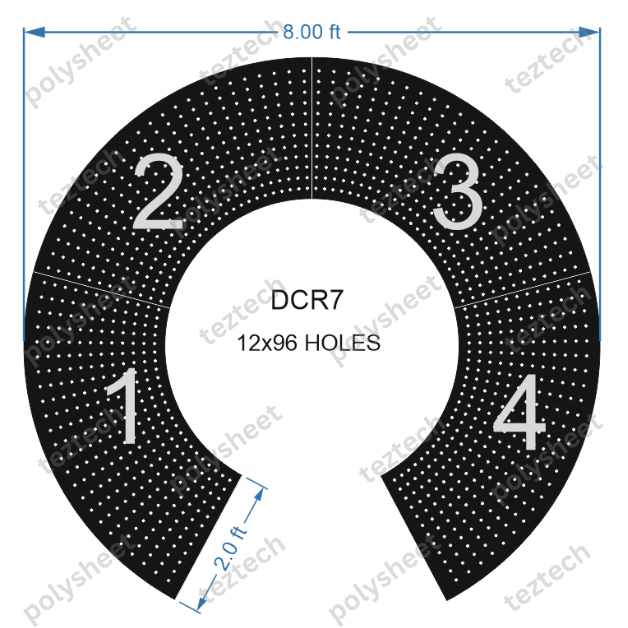 DCR7 8X8 FT DESIGNER CIRCLE  TOTAL HOLES=1152