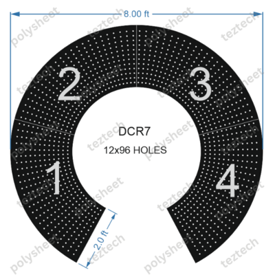 DCR7 8X8 FT DESIGNER CIRCLE TOTAL HOLES=1152