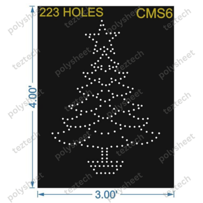 CMS6 CHRISTMAS TREE 4X3FT 223 HOLES