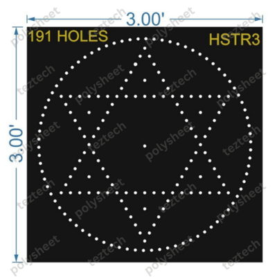 HSTR3 STAR 3X3FT 191 HOLES