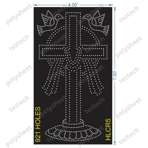 HLCR5 HOLLY CROSS 7X4 FEET   921 HOLES