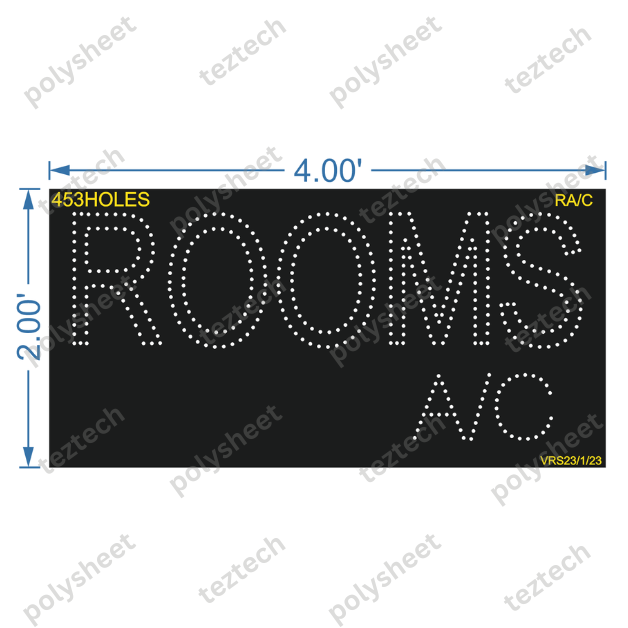 RA/C  ROOM A\C  2X4 FEET 453 HOLES