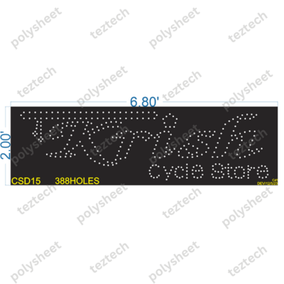 CSD15 SHOP NAME(KRISH CYCLE STORE)  6.8X2FEET 388HOLES