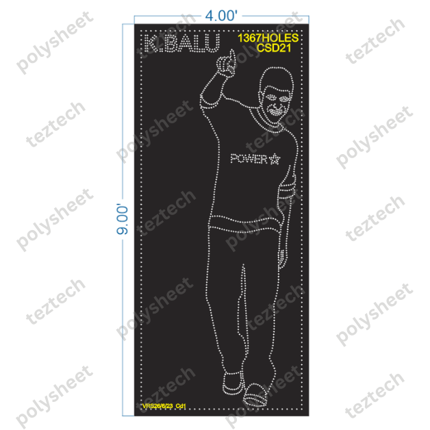 CSD21  K.BALU  9X4 FEET 1367HOLES