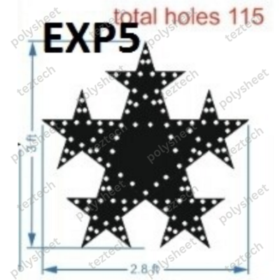 EXP5 SIX STAR DESIGE 3X2.8 FT 115 HOLES