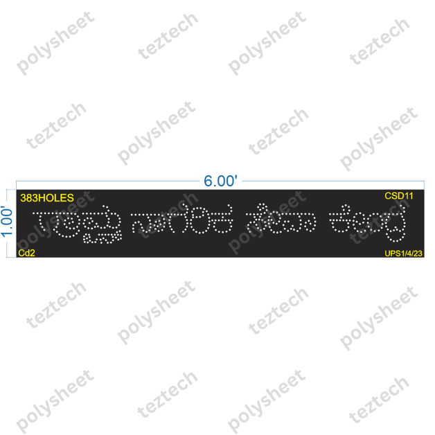 CSD11 SHOP NAME KANNADA 1X6 FEET 383HOLES