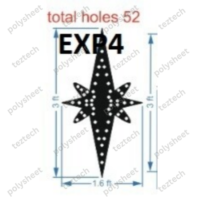 EXP4 DESIGE 3X1.6 FT 52 HOLES