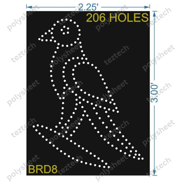 BRD8 BIRD 3X2.25 FT 206 HOLES