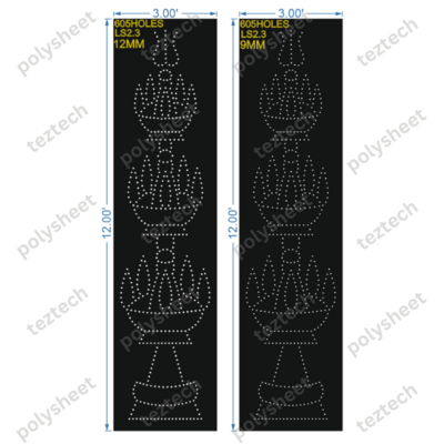 LS2.3 lamp stand 3X12 FT 605 HOLES