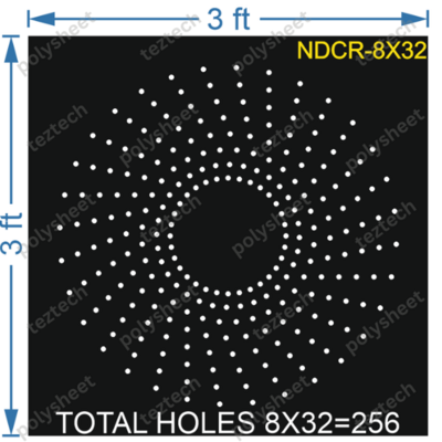 CRC99 3X3 FEET 8X32 HOLES CIRCLE POLYSHEET NEW DESIGN