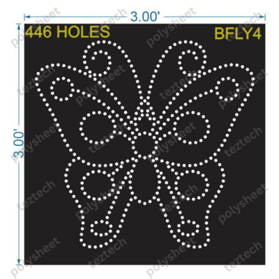 BFLY4 BUTTERFLY 3X3 446 HOLES