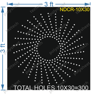 CRC102 3X3 FEET 10X30 HOLES CIRCLE POLYSHEET NDCR