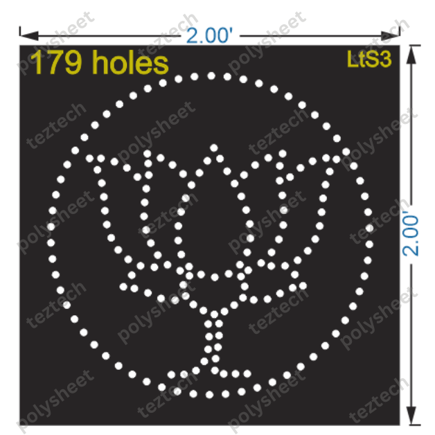 LTS3 LOTUS 2X2 FEET  179 HOLES