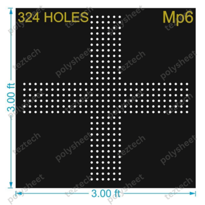MP6 MEDICAL PLUSE 3X3FT 324 HOLES