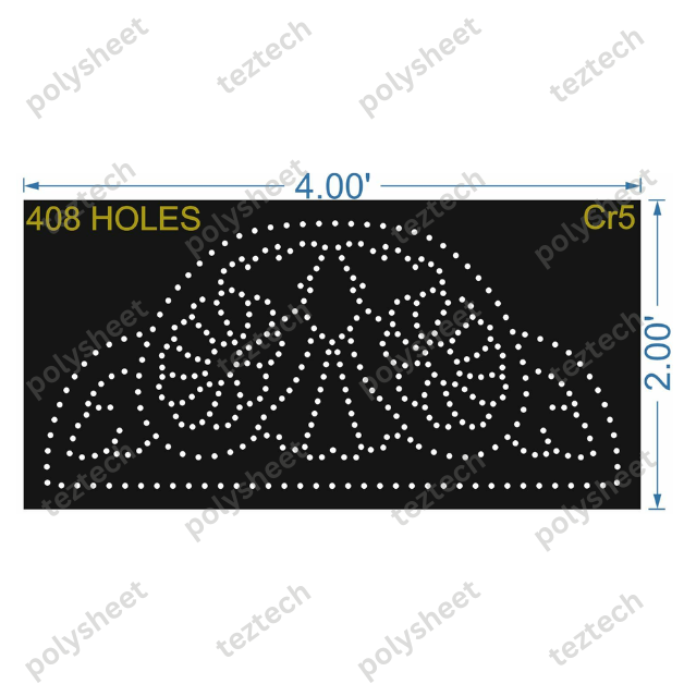 CR5 CROWN 4X2FT 408 HOLES