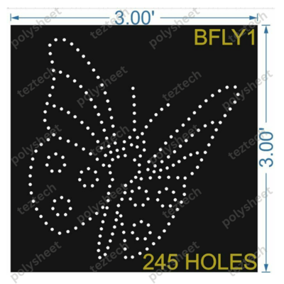 BFLY1 BUTTERFLY 3X3 245 HOLES