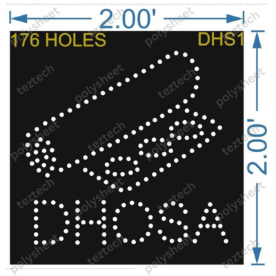 DHS1 DHOSA 2X2FFEET 176 HOLES