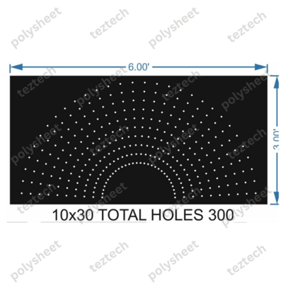 HCR21 3X6 FEET 10X30 HOLES HALF CIRCLE TOTAL HOLES=300