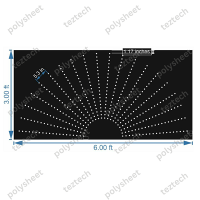 HCR20	3X6 FEET 20X20 HOLES HALF CIRCLE TOTAL HOLES=400