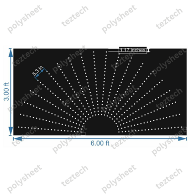 HCR20 3X6 FEET 20X20 HOLES HALF CIRCLE TOTAL HOLES=400