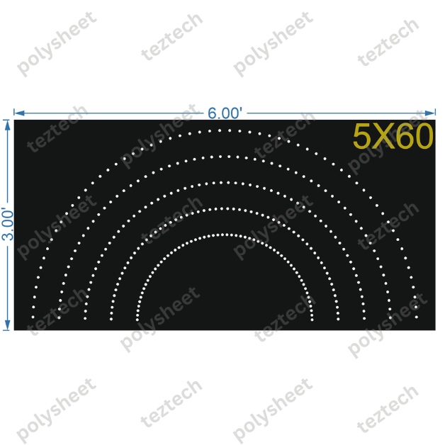 HCR18	3X6 FEET 5X60 HOLES HALF CIRCLE TOTAL HOLES=300