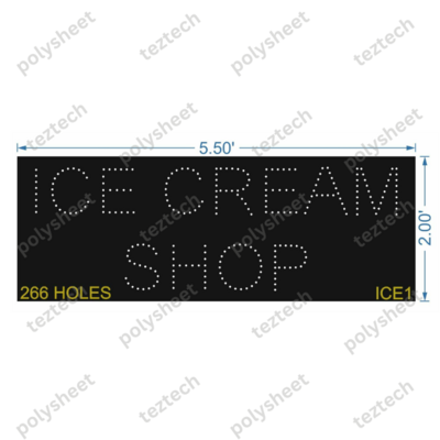 ICE1 ICE CREAM SHOP 2X5.5 FEET 266 HOLES