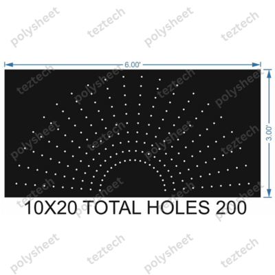 HCR23 3X6 FEET 10X20 HOLES HALF CIRCLE TOTAL HOLES=200