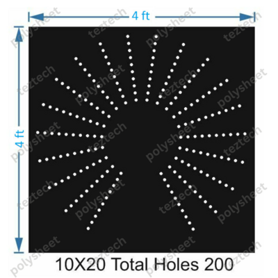 TFCR7-4X4FT DEGREE CIRCLE 10X20 4X4 FT TOTAL HOLES 200