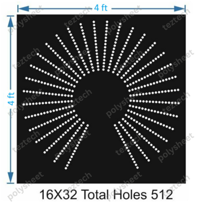 TFCR13-4X4FT DEGREE CIRCLE 16X32 4X4 FT TOTAL HOLES 512