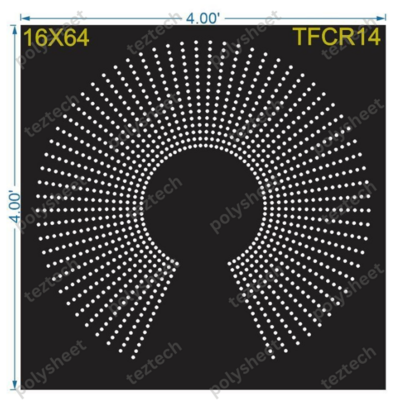 TFCR14 DEGREE CIRCLE 16X64 4X4 FT TOTAL HOLES 1024