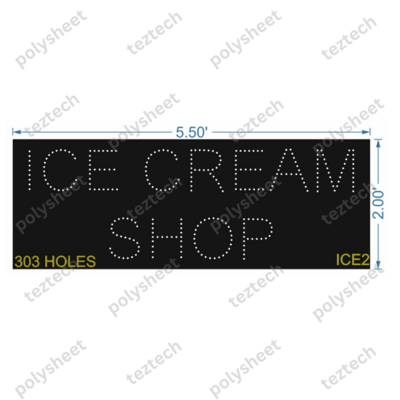 ICE2 ICE CREAM SHOP 5.5X2 FEET 303 HOLES